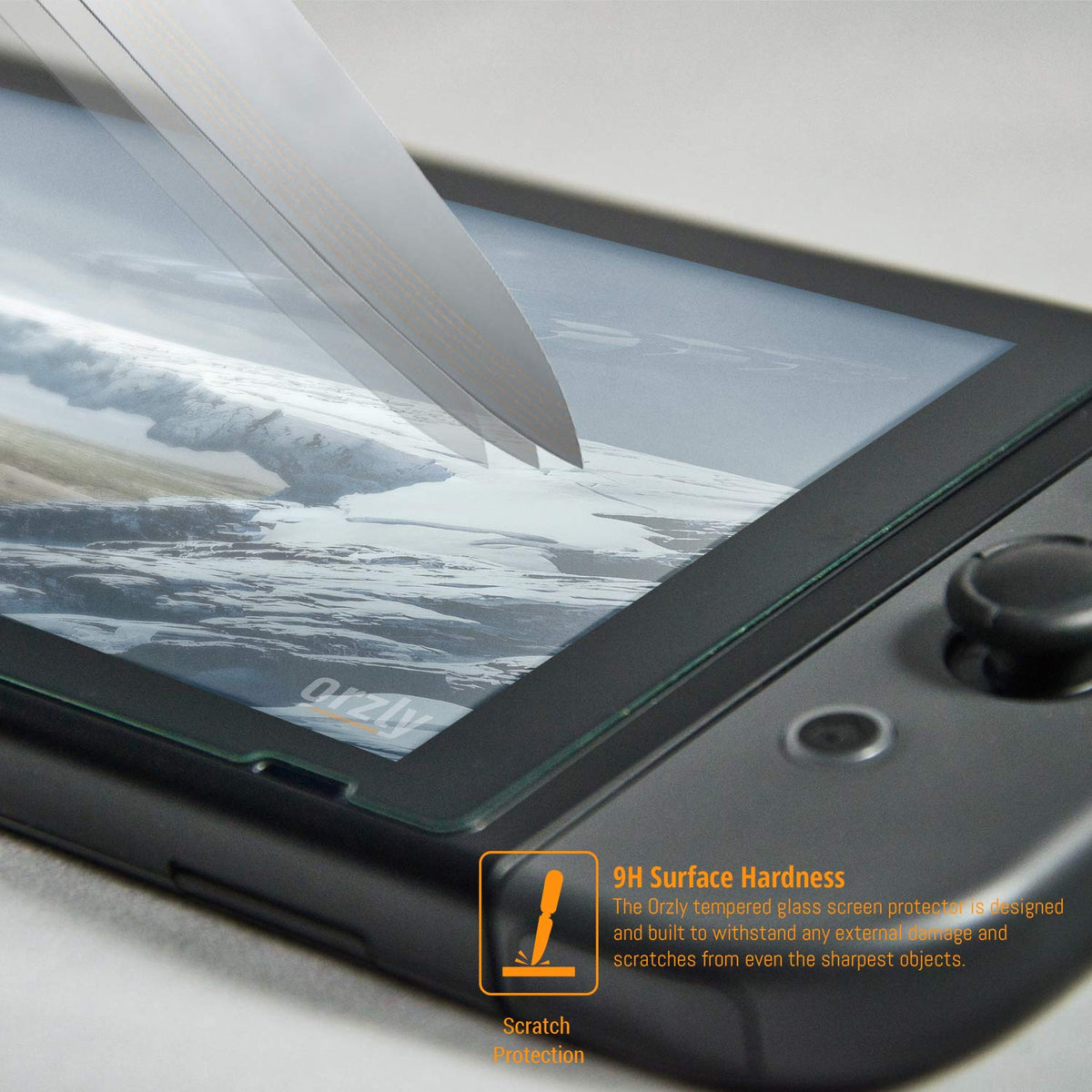 Orzly Glass Screen Protector for Nintendo Switch OLED 2024 Console Accessories (Pack of 4) - Tempered Glass Life time Edition