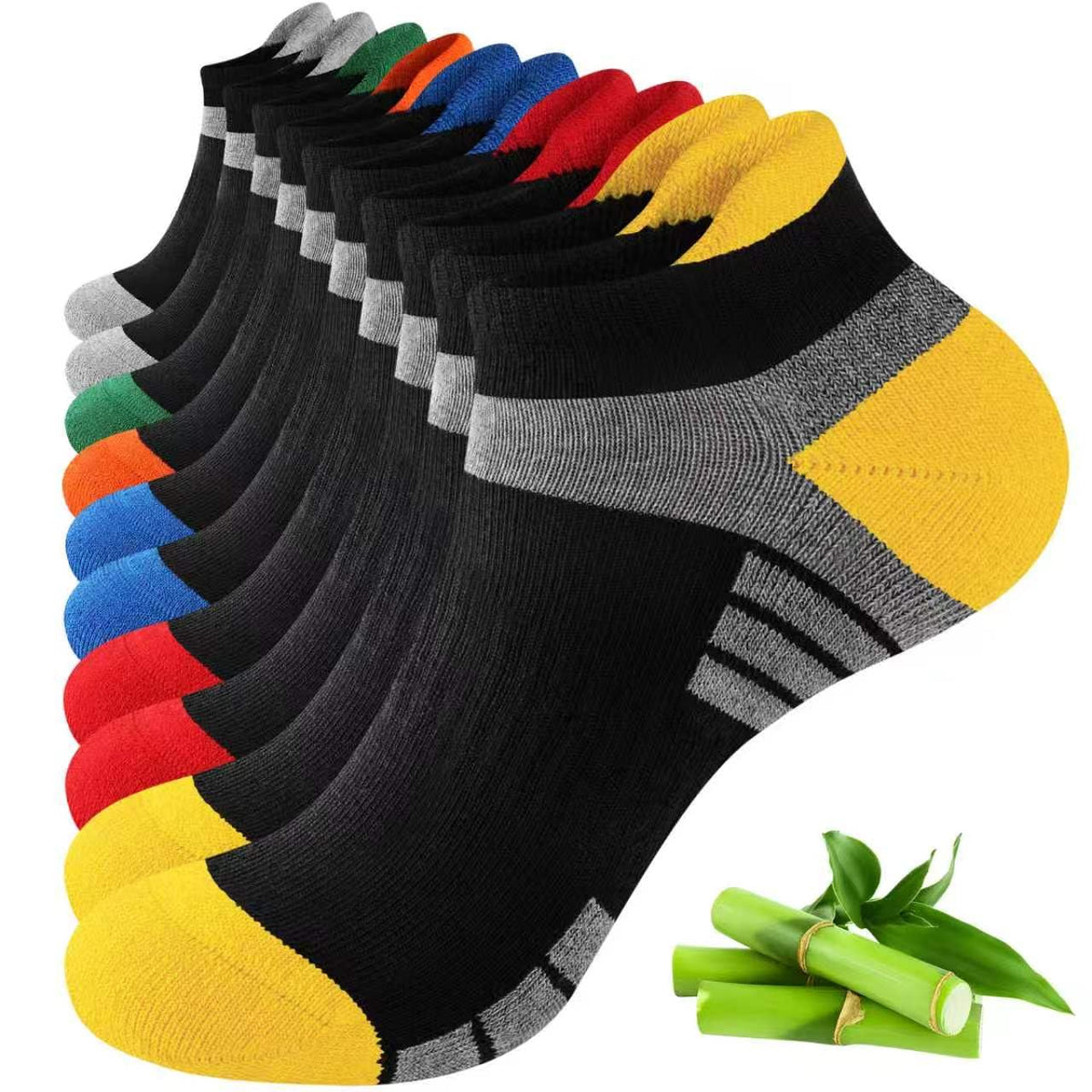 Bamboo Trainer Socks for Men Women Cushioned Ankle Socks