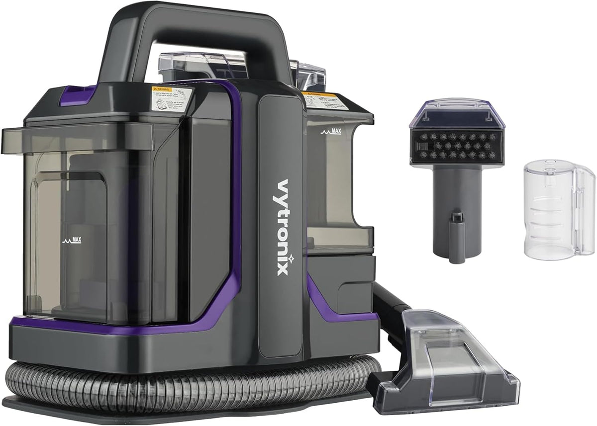 Vytronix SWASH450P Spot & Stain Cleaner for Carpet, Upholstery & Car Seats – Powerful 450W Portable Spot Washer with Self-Clean Function, Dual Tanks, Pet Tool & Long Reach Hose – Compact Stain Remover