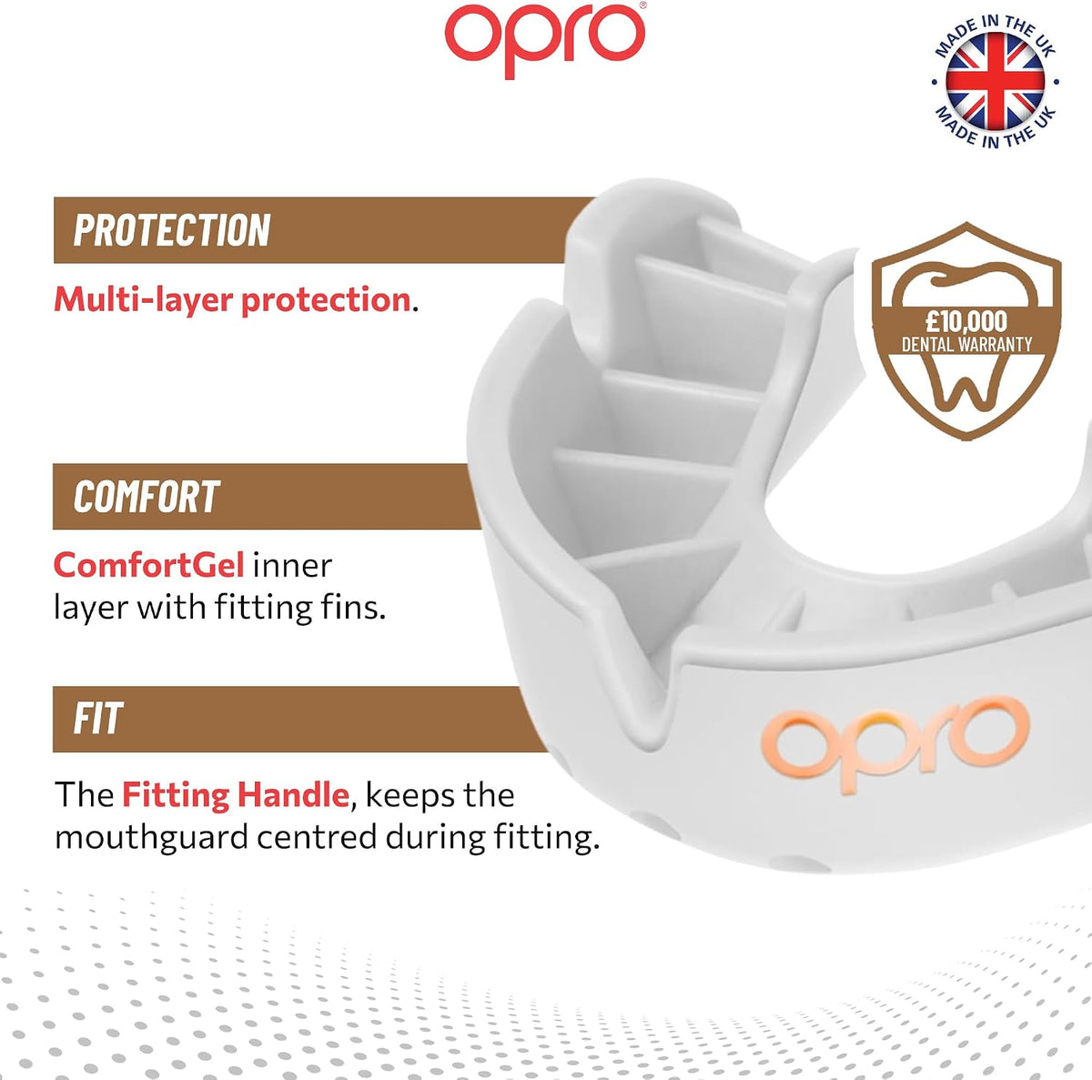 OPRO Bronze Level Mouthguard Essential Fit – Gum Shield Adult and Kids – OPRO Mouth Guard Boxing and MMA, Easy Self-Fit Gum Shield Rugby and Hockey – Enhanced Protection with Dental Warranty