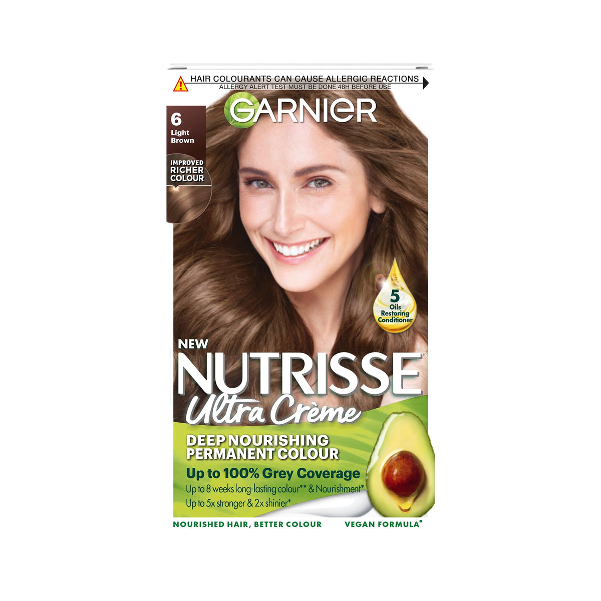 Garnier Nutrisse Ultra Color Permanent Hair Dye, 4.15 Iced Coffee Brown