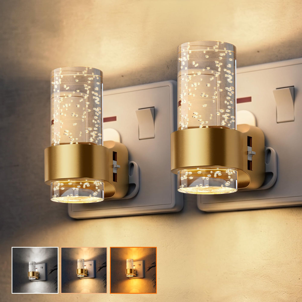 LOHAS-LED Night Light Plug in Wall with Motion Sensor, Dimmable Night Light