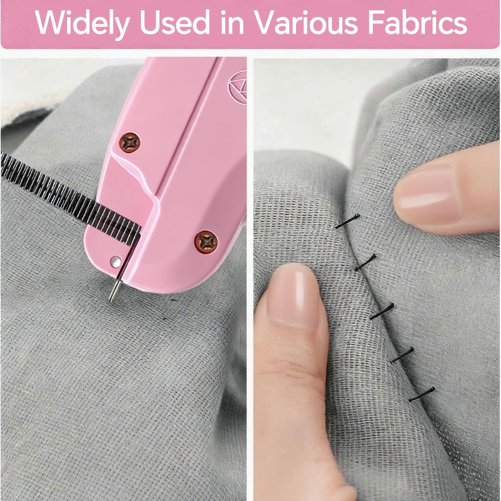 Stitchy Quick Clothing Fixer, Mini Stitch Gun for Clothes, Clothing Stitch Tagging Gun with Case,Stitchy Tool with 6 Needles,1500 Black & 1500 White 5mm Micro Fasteners