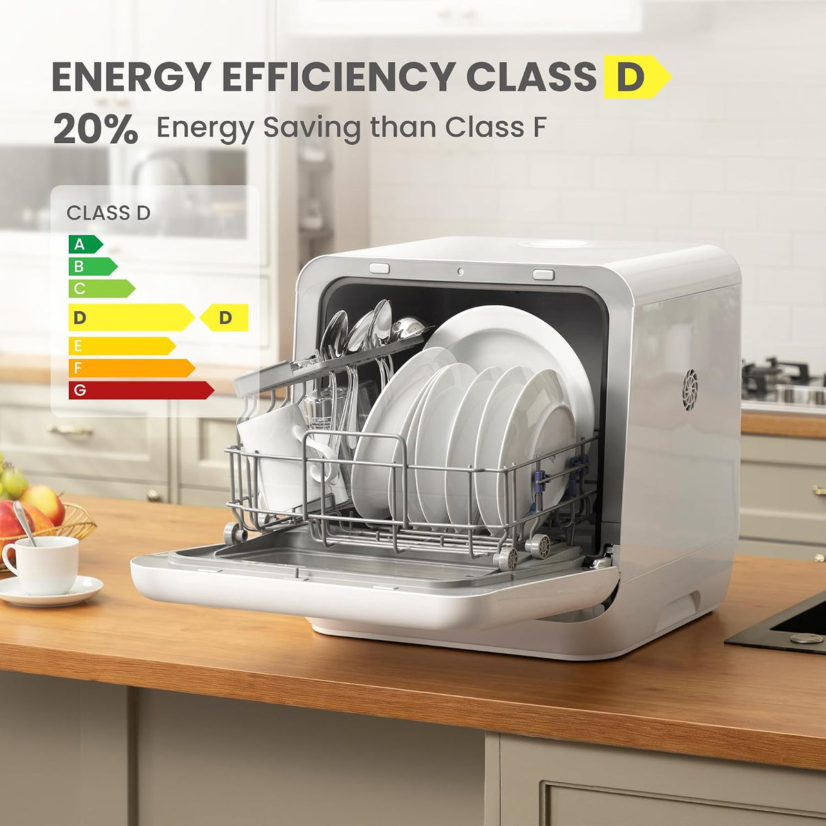 COMFEE' Table Top Dishwasher, No Plumbing Needed, for Singles & Couples