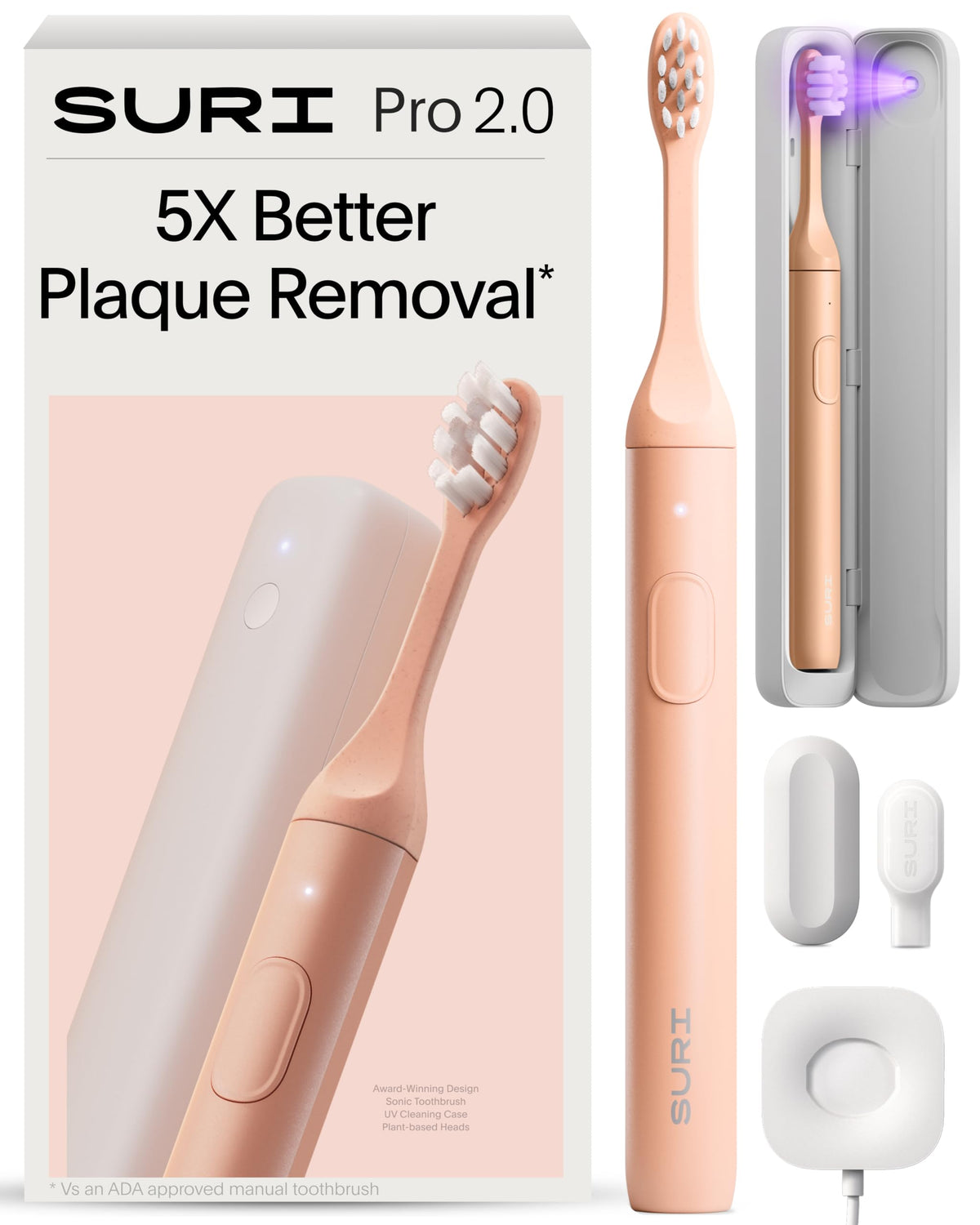SURI Recyclable Electric Toothbrush Heads | Core & Pro Compatible | Long Lasting Replacement Heads | Pack of 3 | Winter Fern