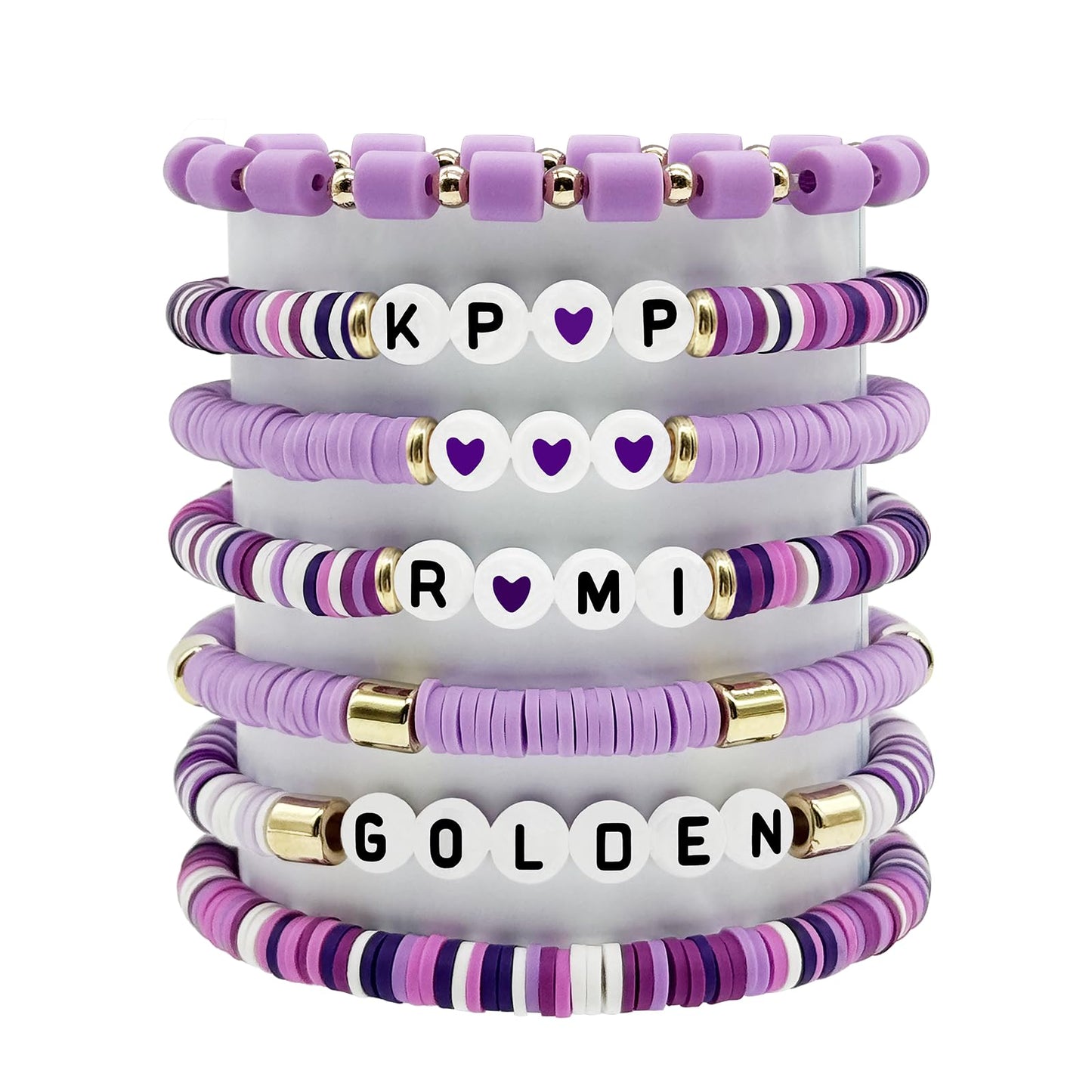 For Grils Bracelet Korea-pop DemOn Friendship Merch Bracelets Stackable Stretch Hunters Singer Inspired Letter Bracelets for Girls Women Fans Valentine's Day Birthday Easter Gifts