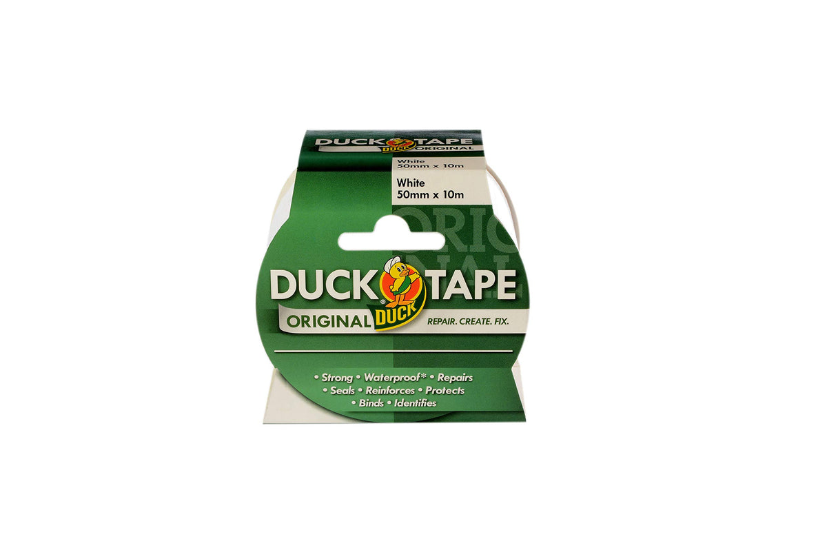 Duck Tape Original Black, 50mm x 25m. The original high strength waterproof gaffer and duct adhesive cloth repair tape