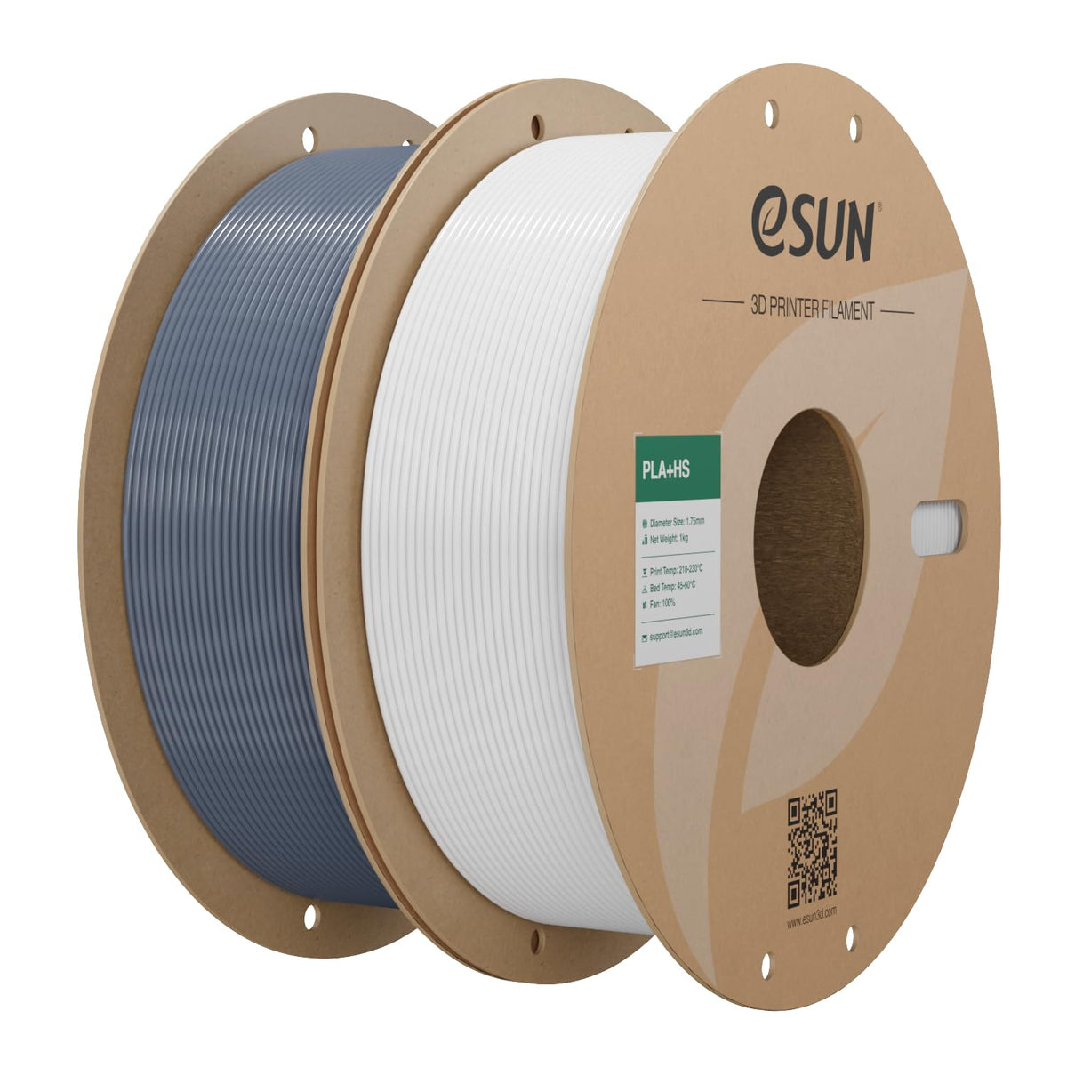 eSUN PLA+ Filament 1KG, PLA+HS High Speed 3D Printer Filament, Cold White