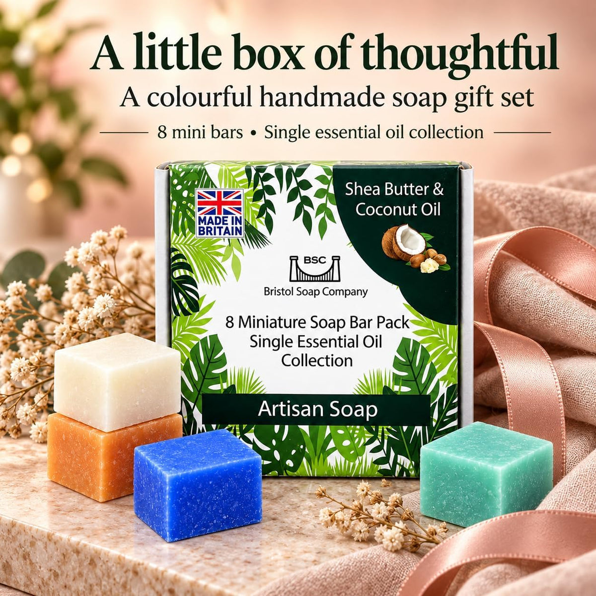 Artisan Mini Soap Bar Pack, 8 Handmade Soaps (8 x 15g)
