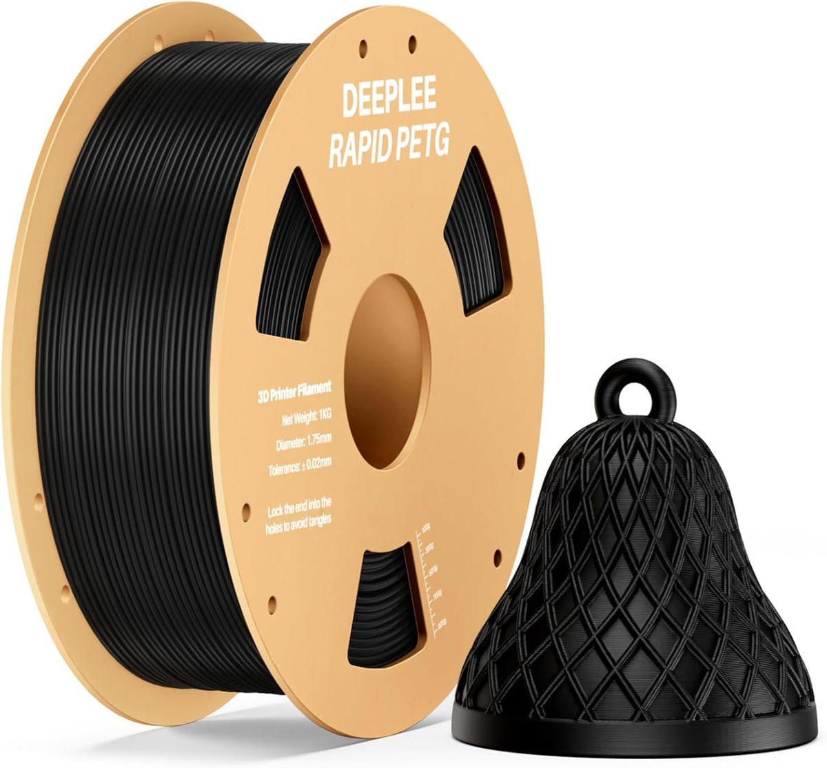 DEEPLEE Rapid PETG Filament 1.75mm Black 1KG