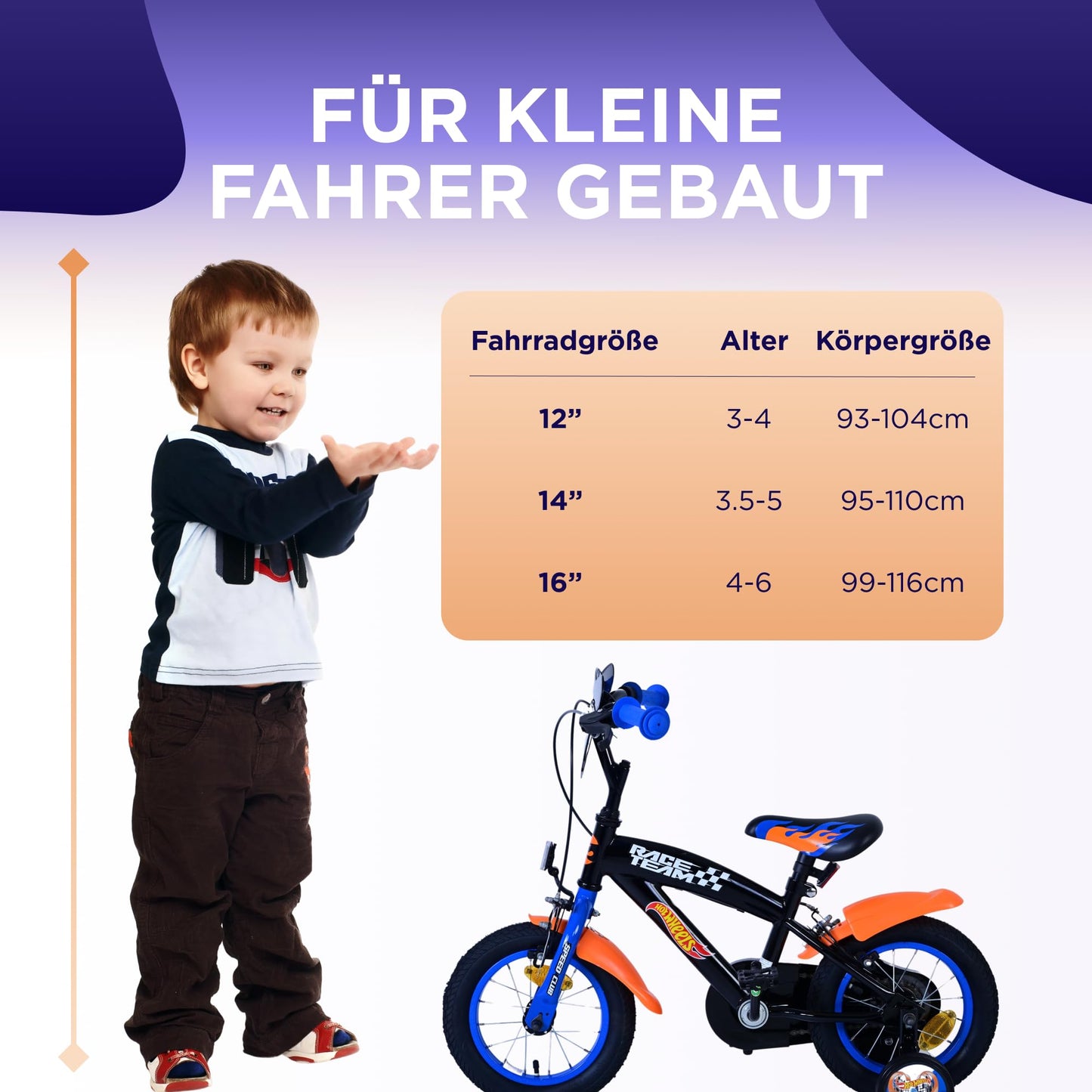 Volare Official Marvel Spider-Man Kids Bike 12" with Stabilisers — Ages 3-4