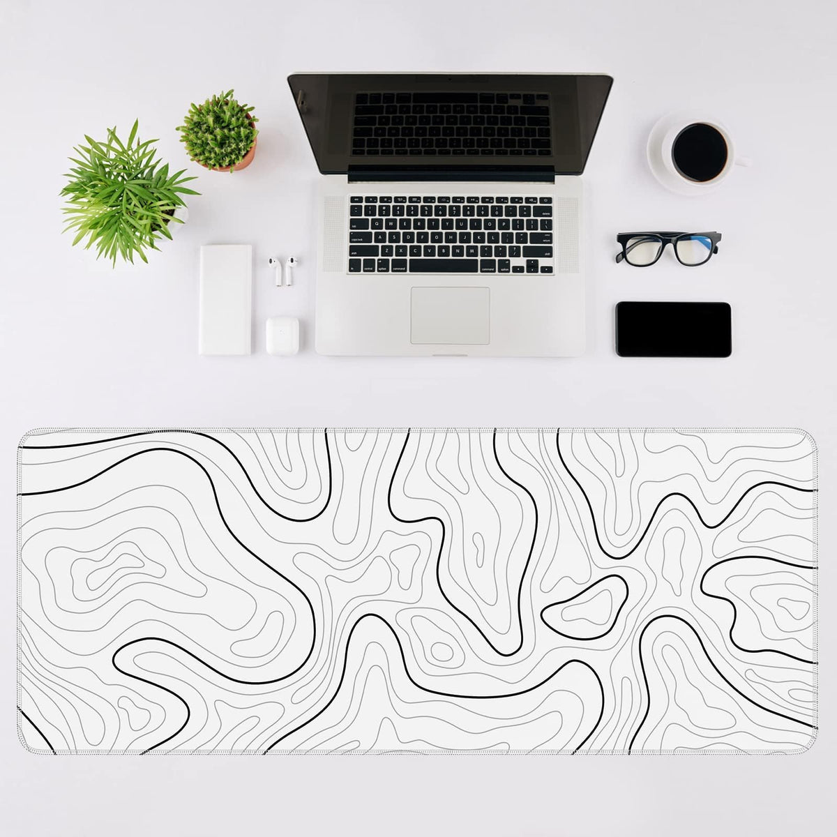 Rcege Large Gaming Mouse Pad Extended Desk Mat with Non Slip Stitched Edge