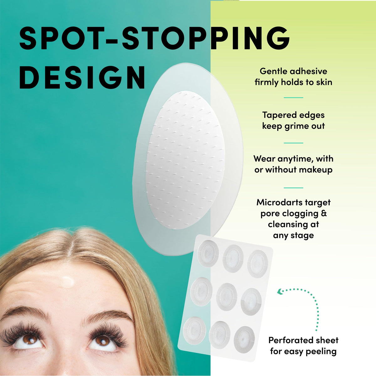 Dots for Spots Oval Spot Patch with Micro Darts - Pack of 9 Translucent Spot Treatment Stickers Infused With Niacinamide & Salicylic Acid - Fast-Acting, Vegan & Cruelty Free Skin Care