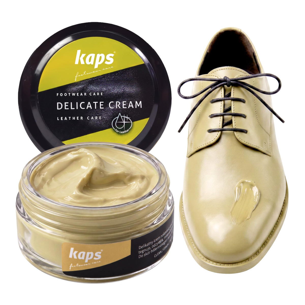 Leather Shoe Cream Polish & Conditioner, Kaps 50ml