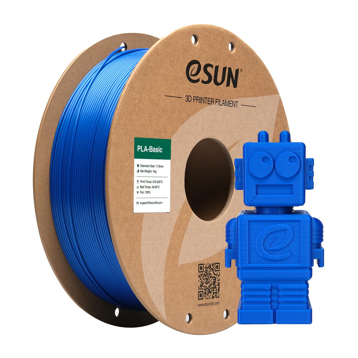 eSUN PLA Filament 1.75mm, PLA Basic Dimensional Accuracy +/- 0.05mm, 1KG Spool (2.2 LBS) Speedy Filament for 3D Printers,Black