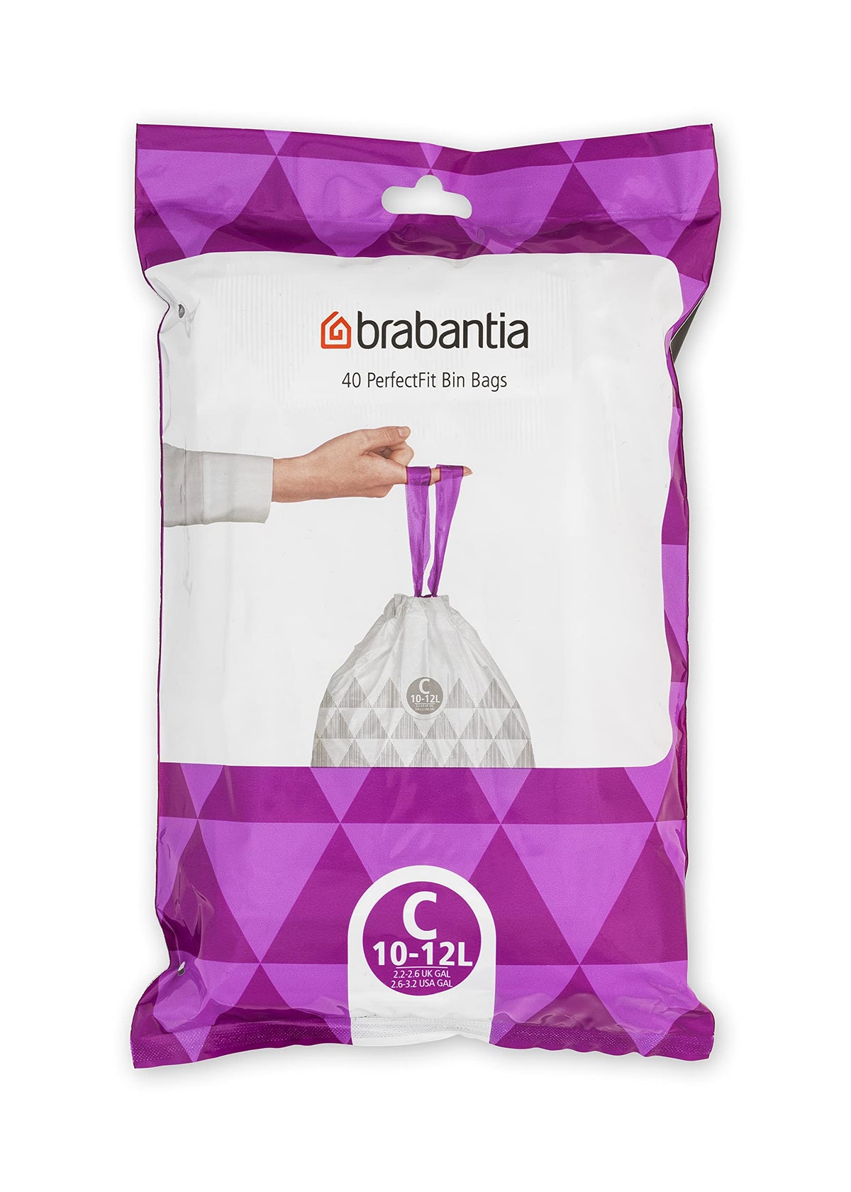 Brabantia Heavy Duty Perfect Fit Bin Liners (5 Packs of 20) 10-12 Litre
