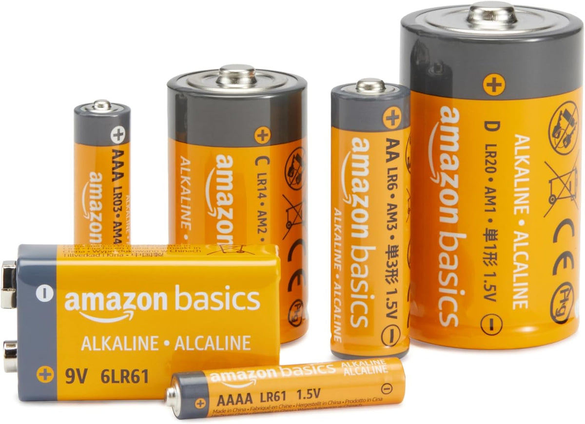 Amazon Basics 12-Pack C Cell All-Purpose Alkaline Batteries, 1.5 Volt, 5-Year Shelf Life