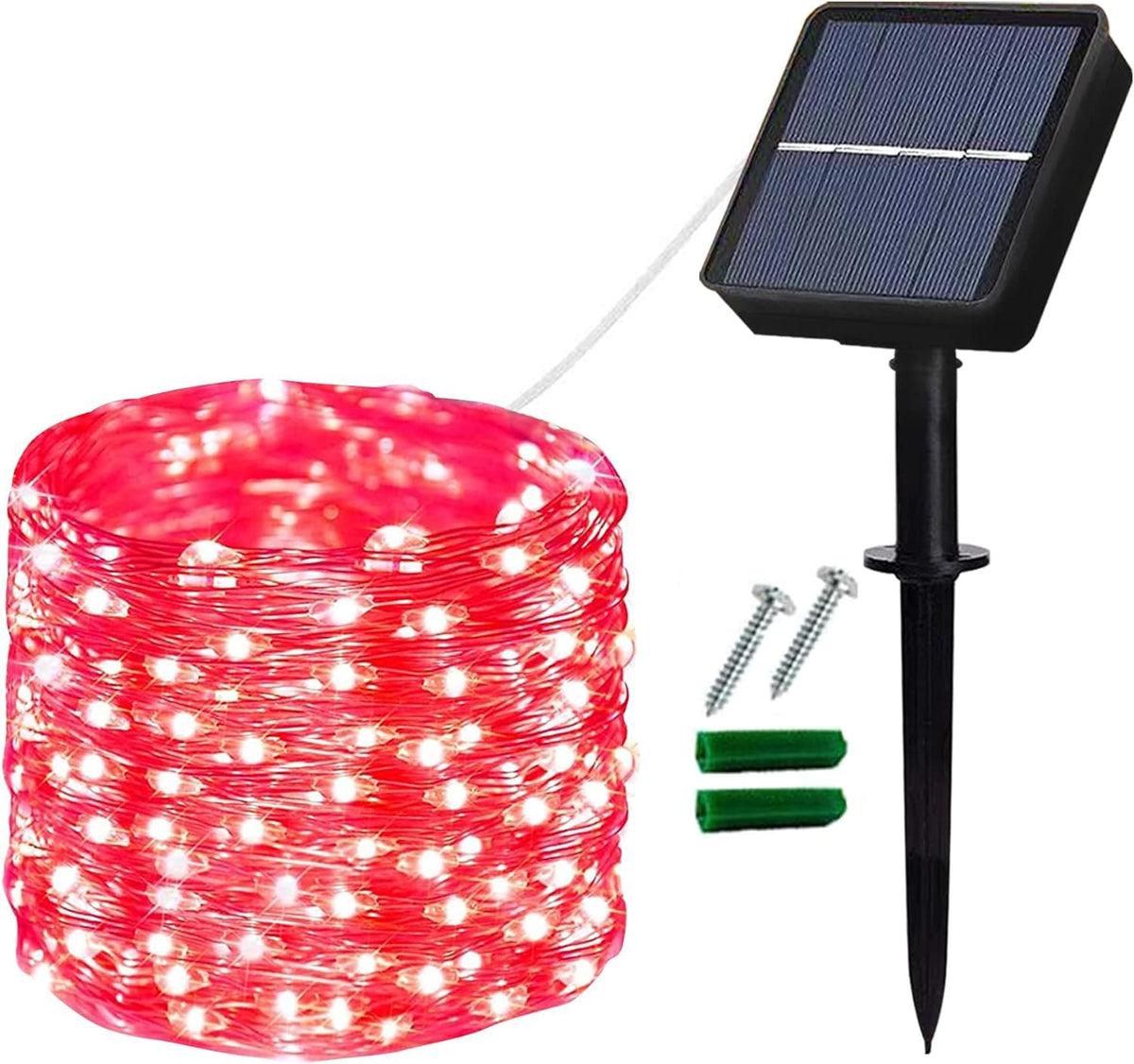 Lezonic 2Pack Solar String Lights Waterproof,12M/40Ft 120LED Garden Lights