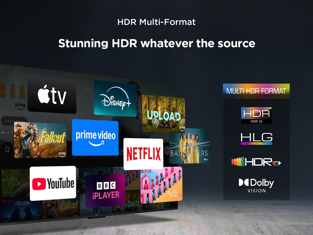 TCL 43T6C-UK 43 Inch QLED 4K HDR TV, Fire TV (Smart TV with Dolby Vision & Atmos, HDR10+, Press & Ask Alexa