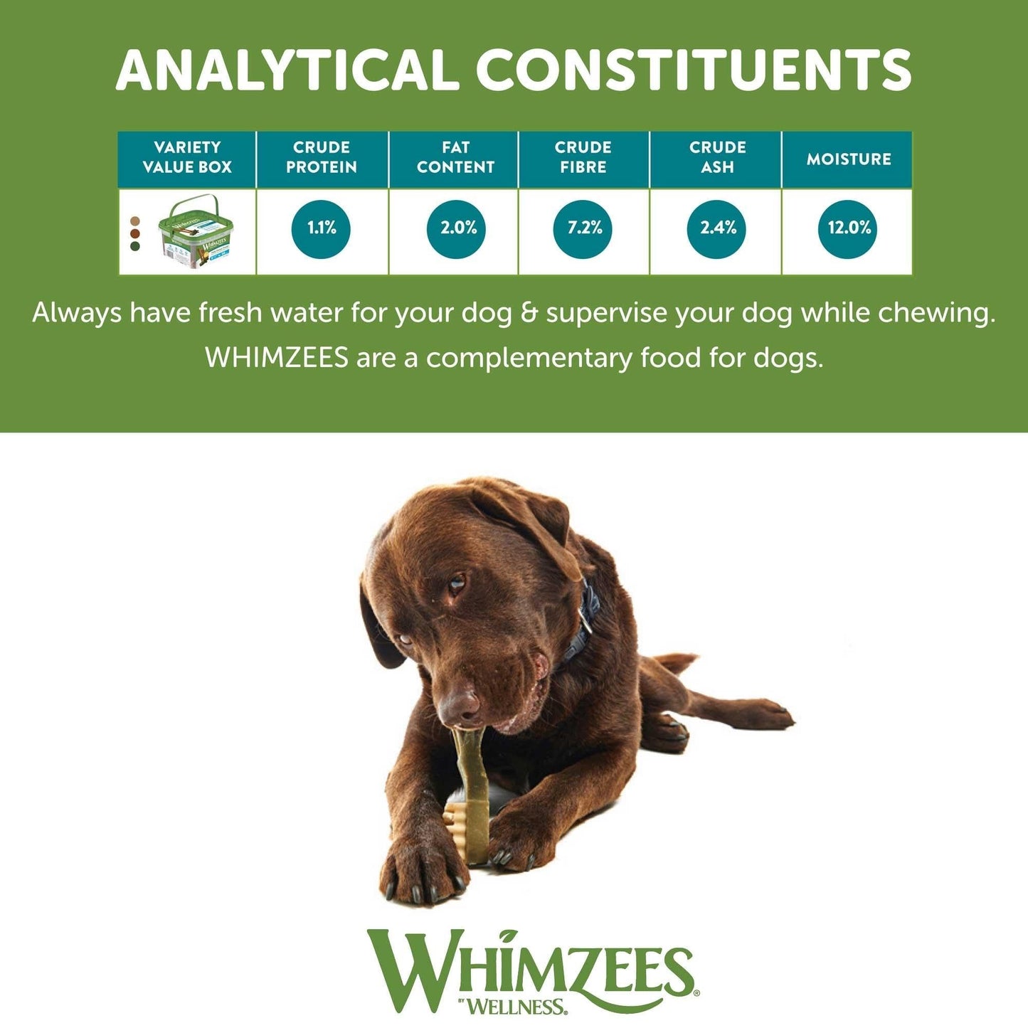 WHIMZEES Variety Box Dental S, 56 Pieces – Mixed Shapes, Size S, Dog Chews for Small Breeds, Natural and Grain Free, Rawhide-Free, Vegetarian, No Added Sugar