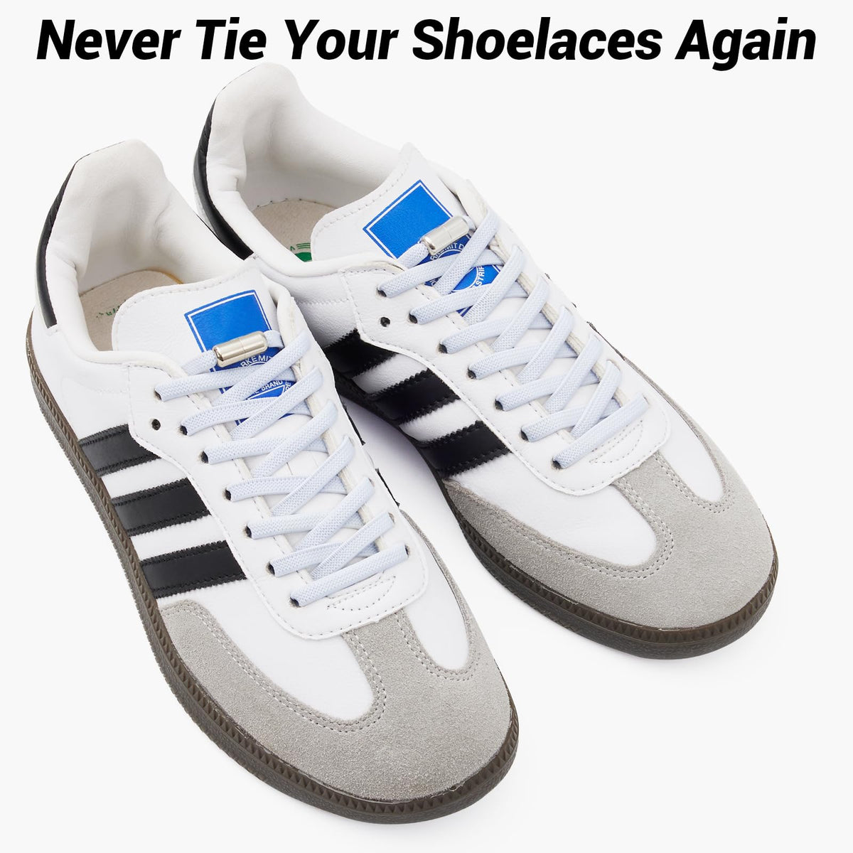 Handshop 2 Pairs Elastic Laces, No Tie Shoelaces for Trainers