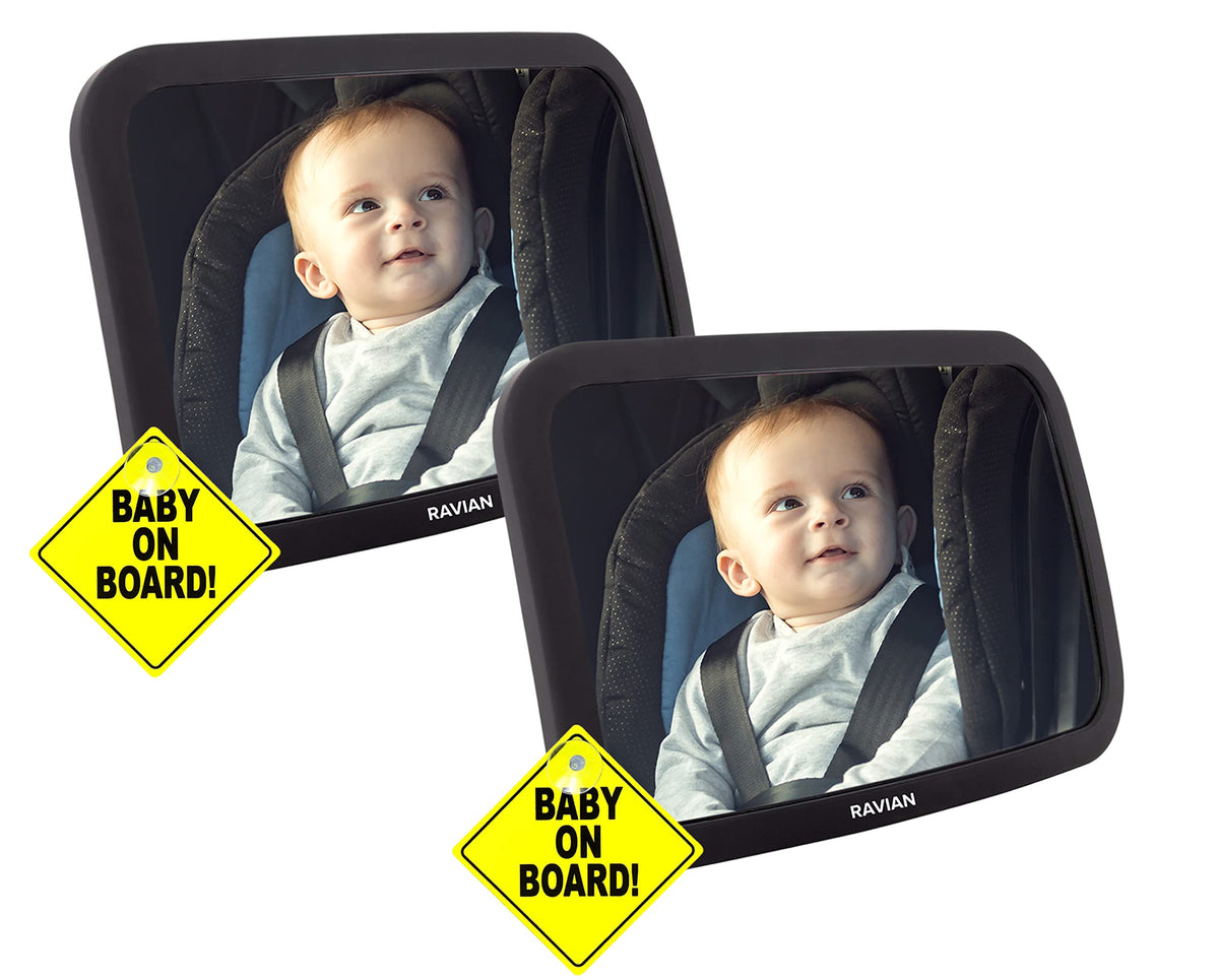 Baby Car Mirror for Back Seat Safest Newborn Essentials with Rear View, Shatterproof, Adjustable to See Rear Facing for Infants, Kids and Pets