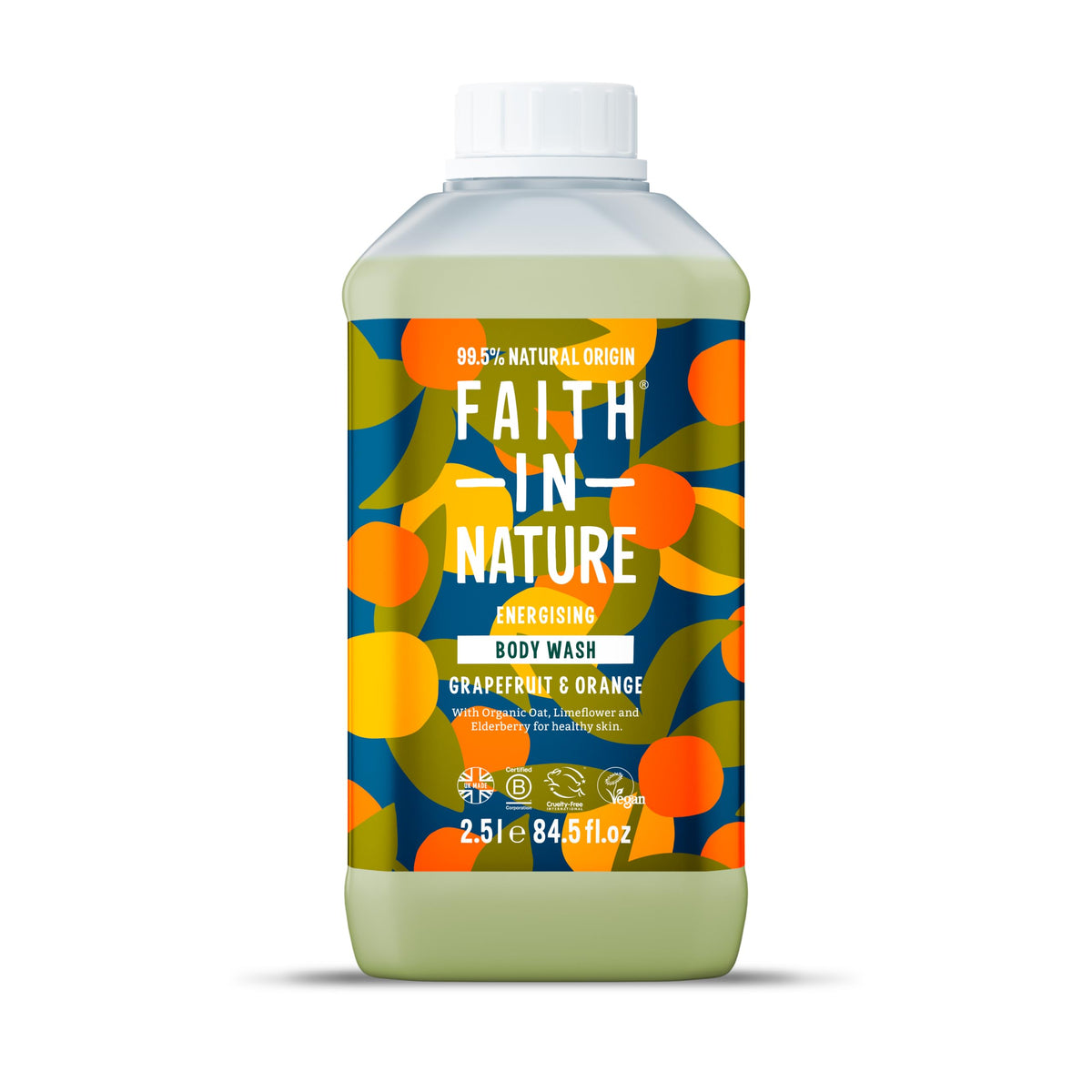 Faith In Nature Natural Fragrance Free Body Wash, Sensitive, Vegan and Cruelty Free, No SLS or Parabens, 400 ml