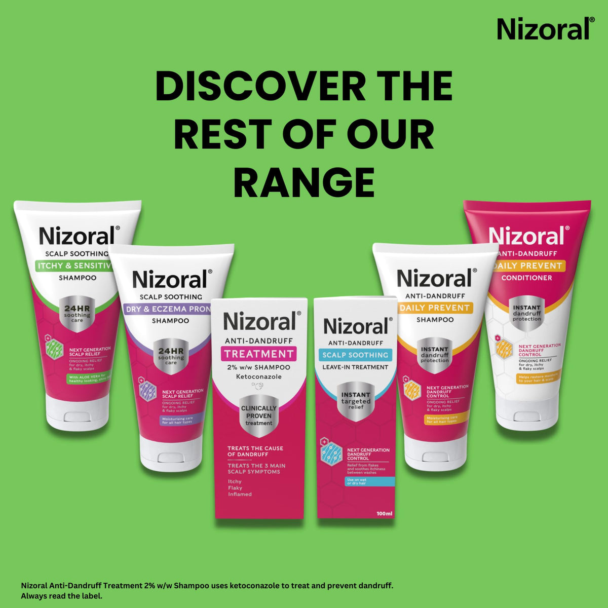 Nizoral Scalp Soothing Leave-In Treatment for Dry Itchy Scalp, 100ml