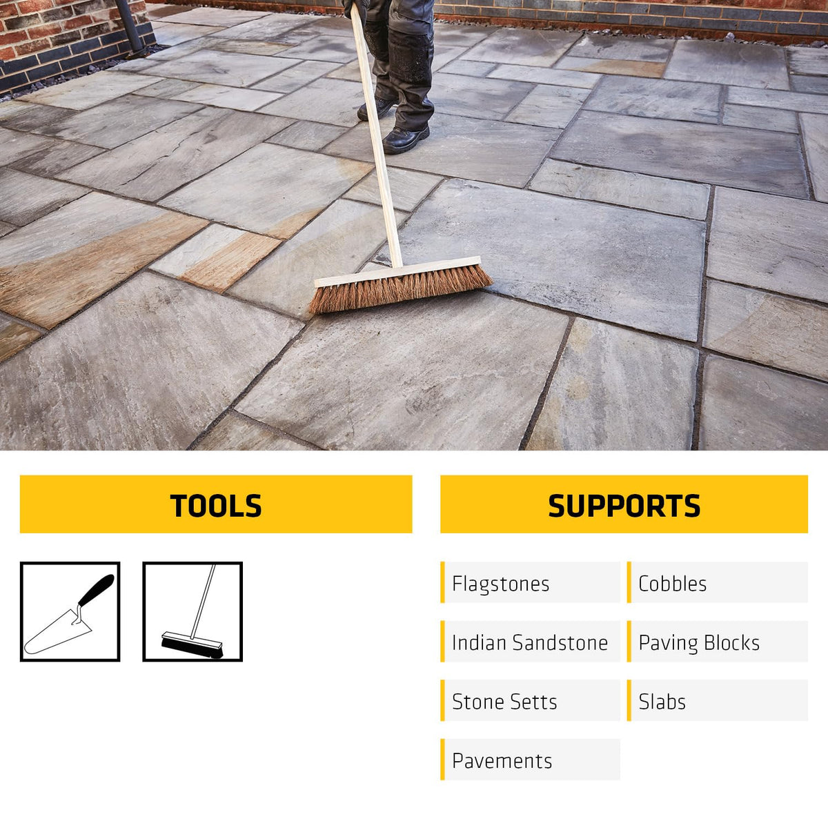 Sika FastFix Self-Setting Paving Jointing Compound, Dark Buff, 15kg 21 sq.m