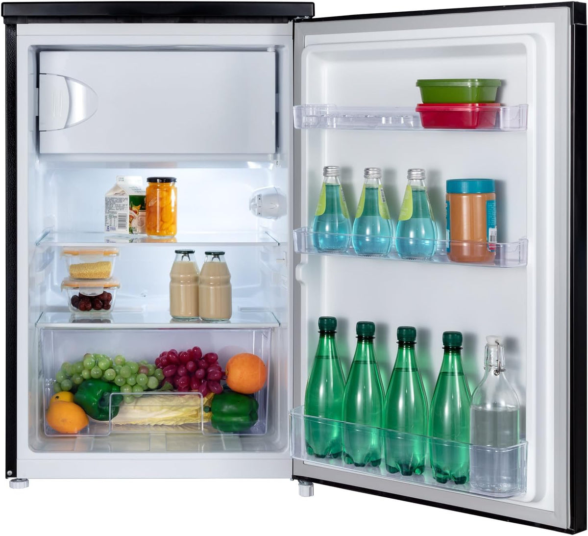 CHiQ 145L Upright Freezer with 4-Star Freezing & Reversible Door Black