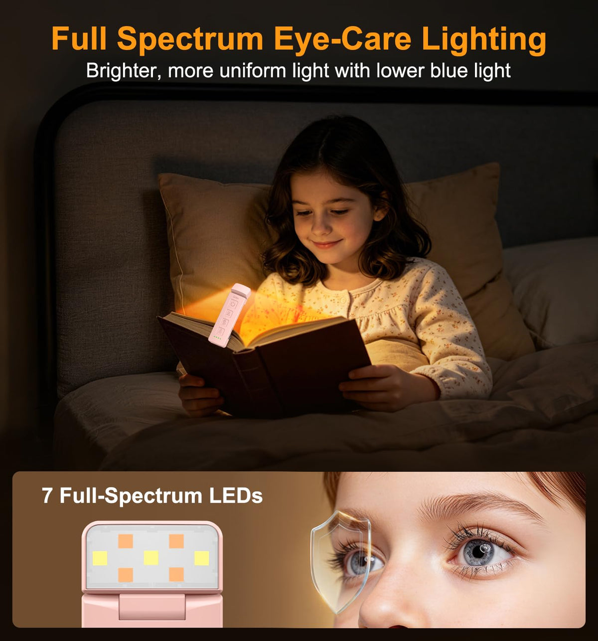 Gritin 2026 Gen 2 Rechargeable Book Light,2-in-1 Reading Light & Torch