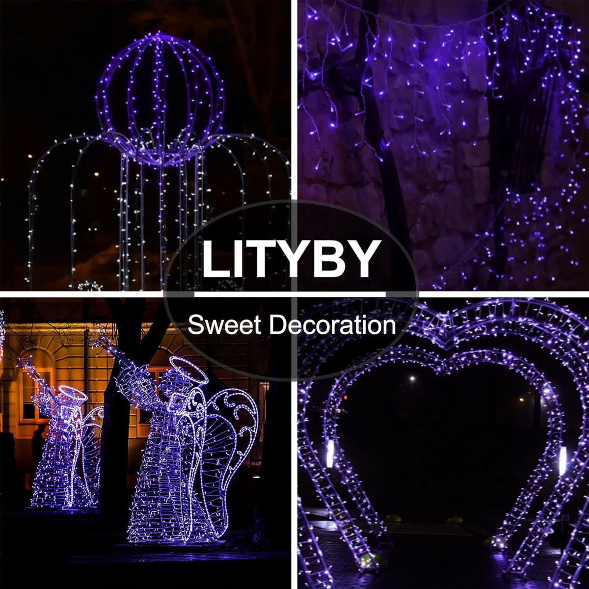 LITYBY Fairy Lights Plug in Waterproof,120LED String Lights Main Powered