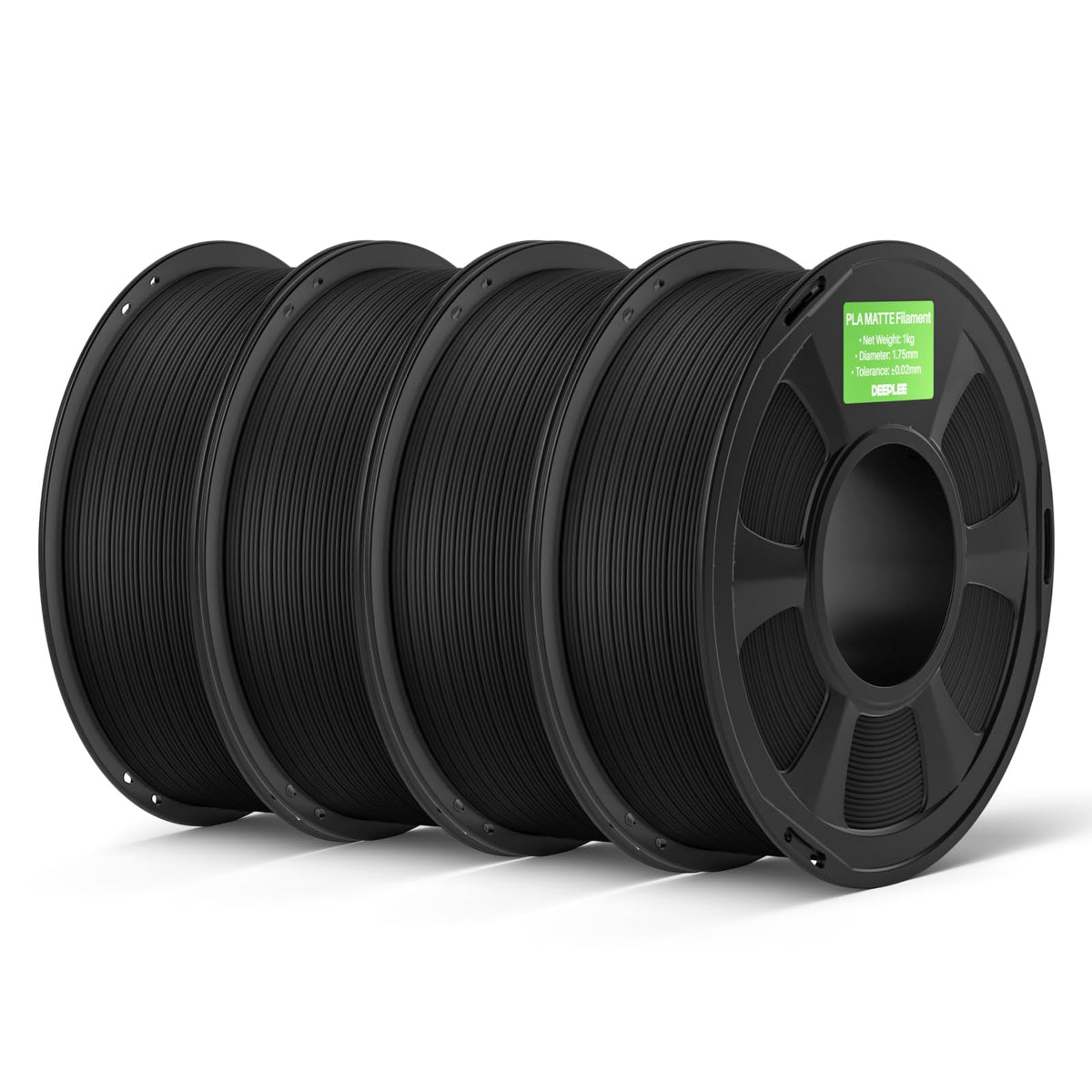 DEEPLEE Matte PLA Filament 1.75mm Matte Black 1kg(Plastic Spool)