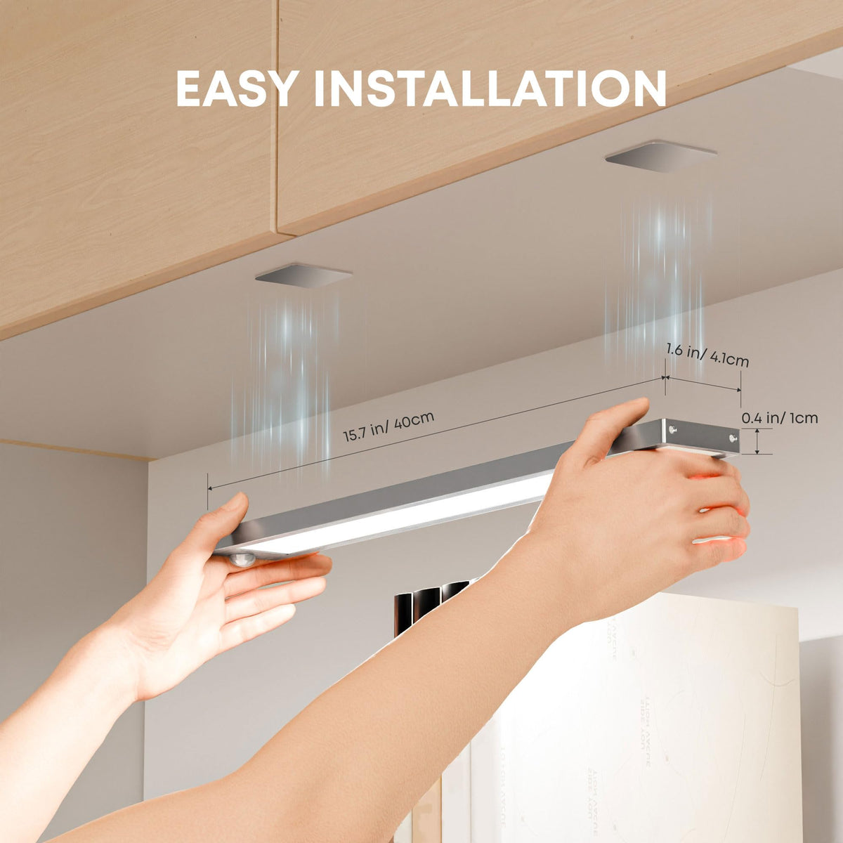 LROLTEF Under Cabinet Wardrobe Motion Sensor Lights Dimmable 21cm 1500mAh