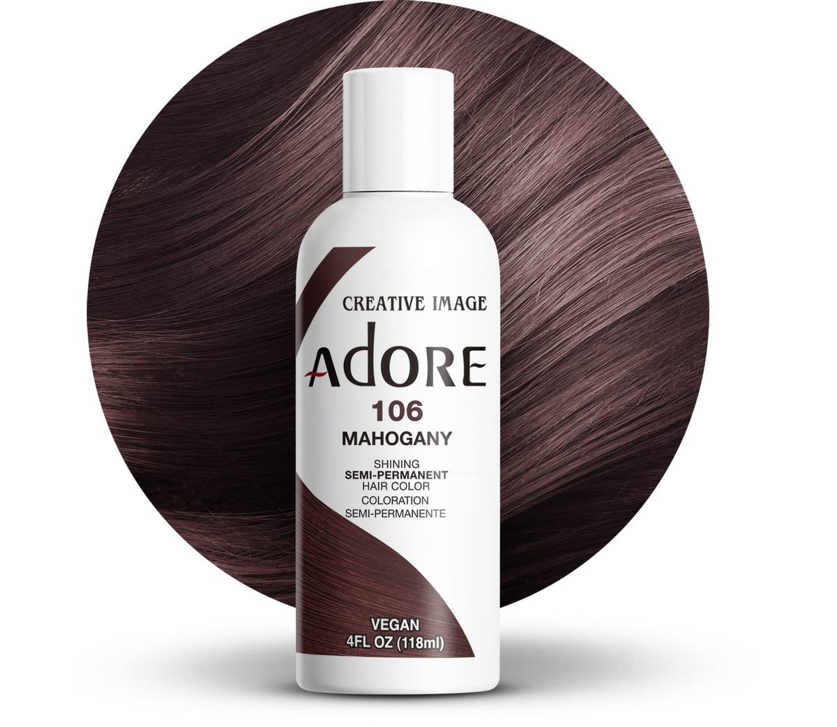 Adore Shining Semi Permanent Hair Colour 121 Jet Black – Vibrant Black Hair Dye, Vegan & Cruelty-Free, Ammonia, Peroxide & Alcohol Free