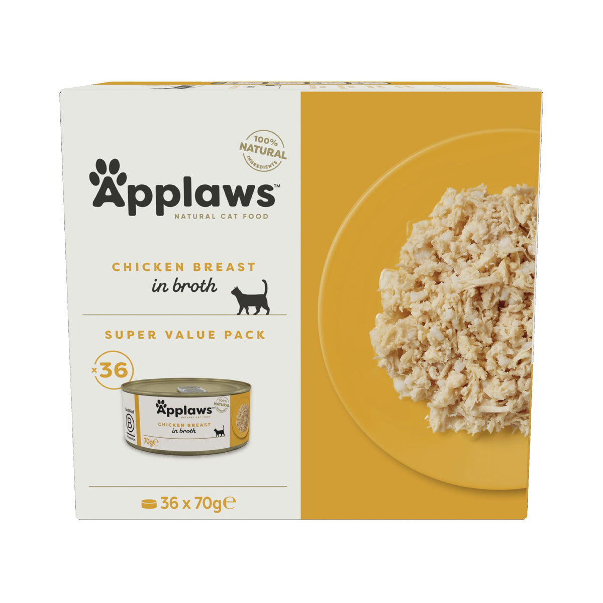 Applaws 100% Natural Wet Cat Food, Pouch Multipack Fish Selection in Broth, 70 g (24 x 70g) Pouches