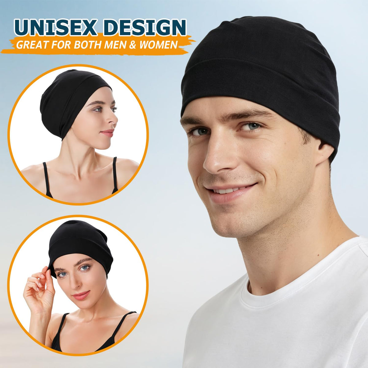 EINSKEY 100% Cotton Skull Caps for Men, Multipurpose Daily Wear Beanie Hat