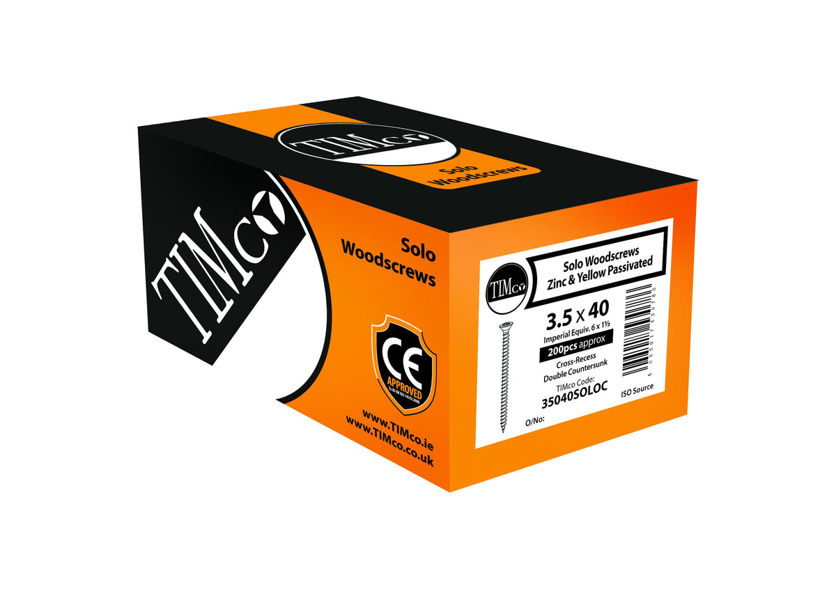 TIMCO Solo Chipboard & Woodscrews - Gold - 6.0 x 90mm - 60090SOLOC