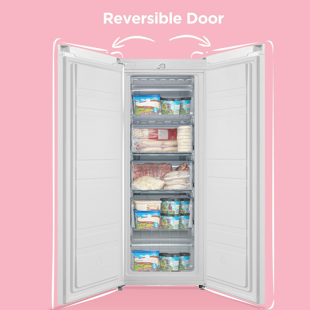 COMFEE' 60L Under Counter Freezer, 4-Star Freezing, RCU60WH2(E)