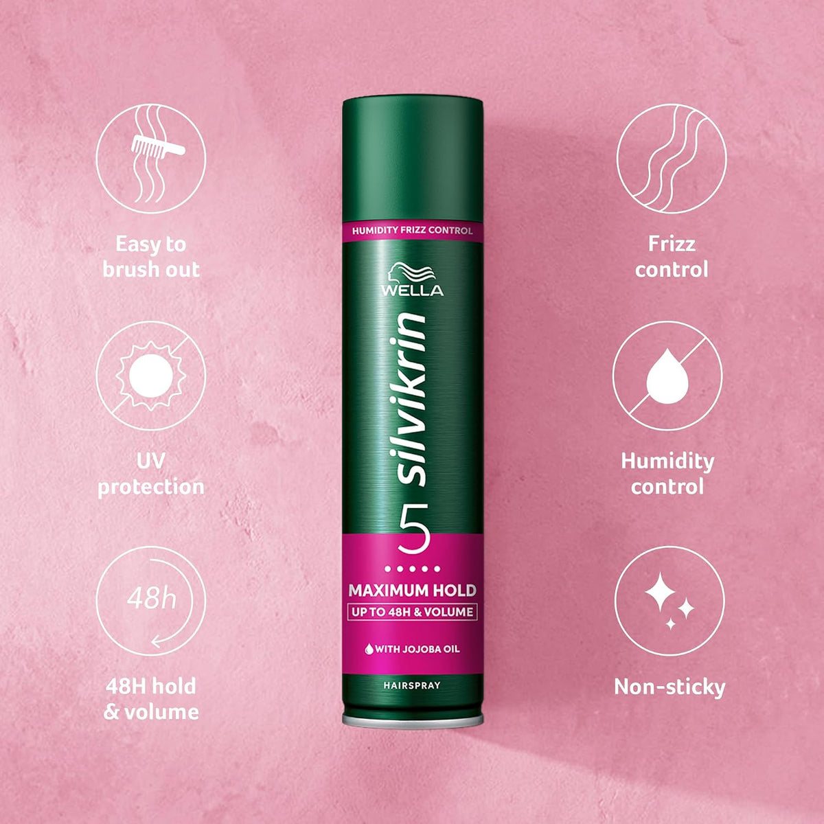 Wella Silvikrin Maximum Hold Hairspray, 400ml