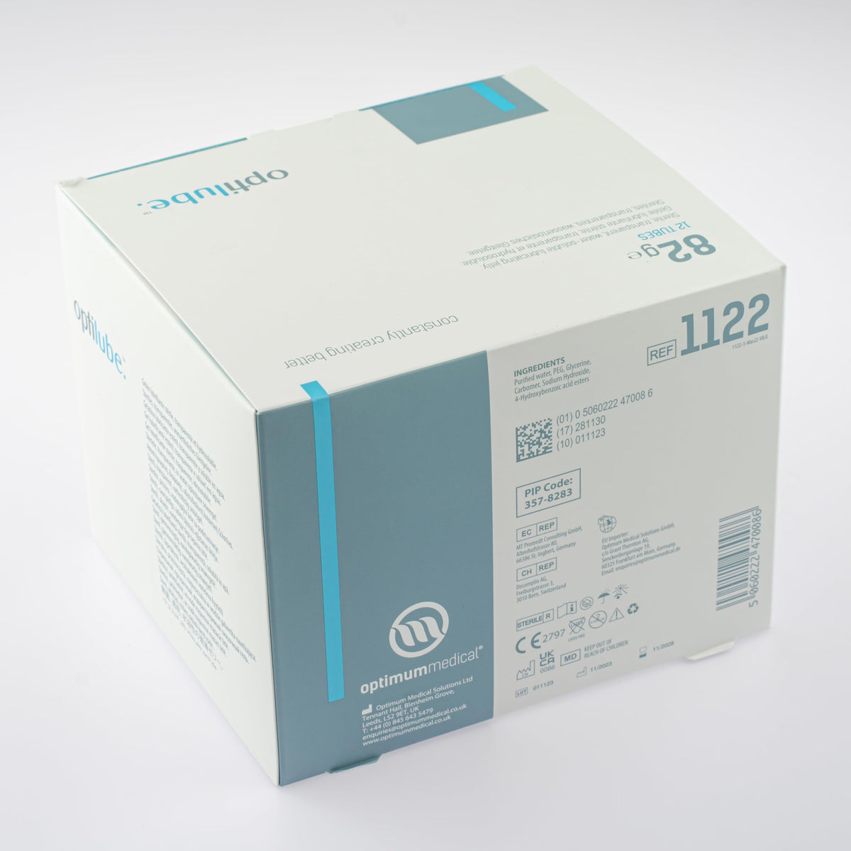 OptiLube Tubes - Sterile Lubricating Jelly for Insertion of Medical Devices in 5g, 42g, 82g, and 113g Tubes, Water Soluble Lubricant with Easy-to-Use Flip Cap (5g x 48)