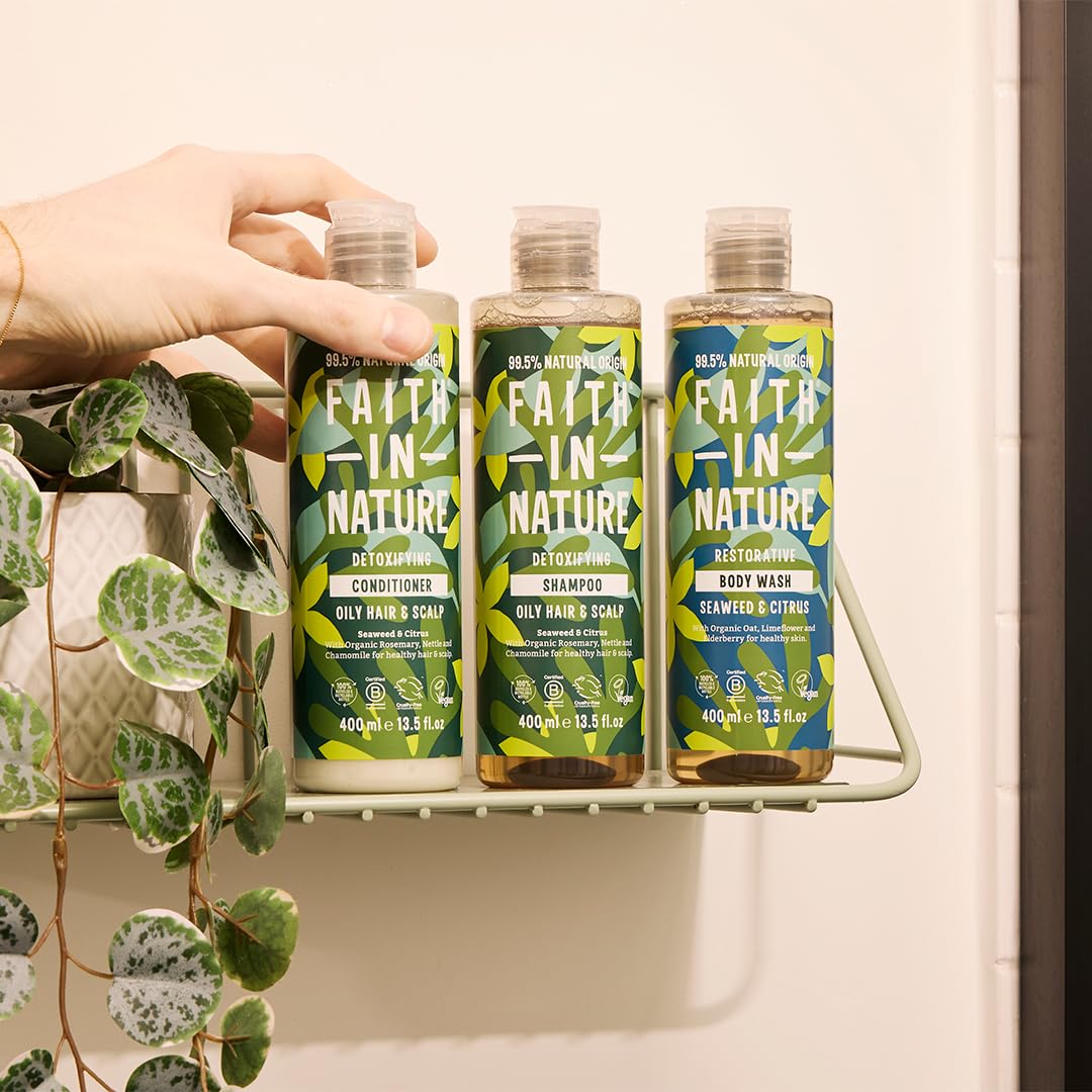 Faith In Nature Organic Coconut Shampoo, Hydrating for Dry Hair & Scalp, Vegan & Cruelty Free, No SLS, Silcones or Parabens, 400ml