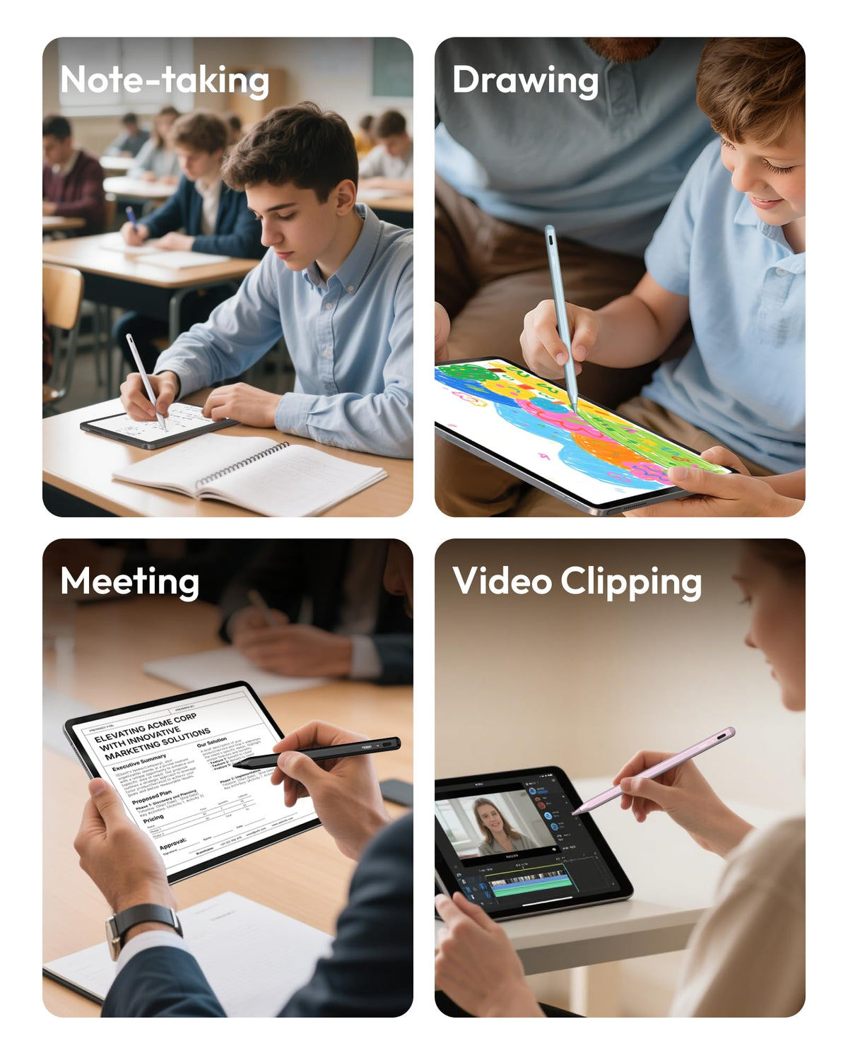 Metapen Pencil A8 for iPad 2018-2026, (2X Faster Charge), Pixel Precision