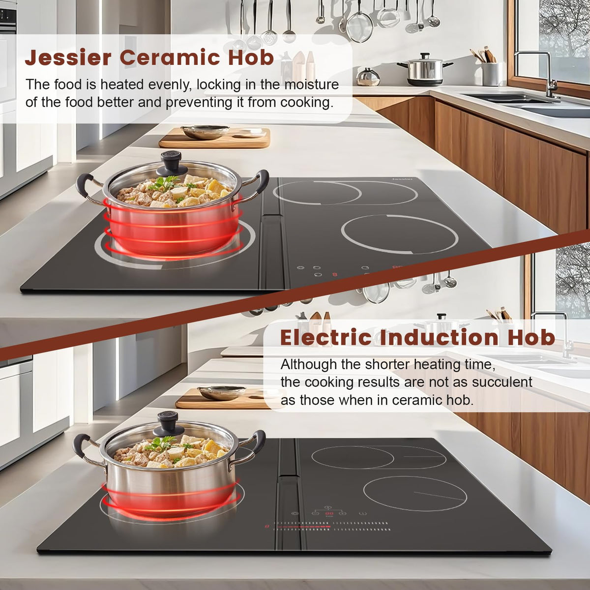Portable Ceramic Hob, Pulg in Single Electric Hob 3600W