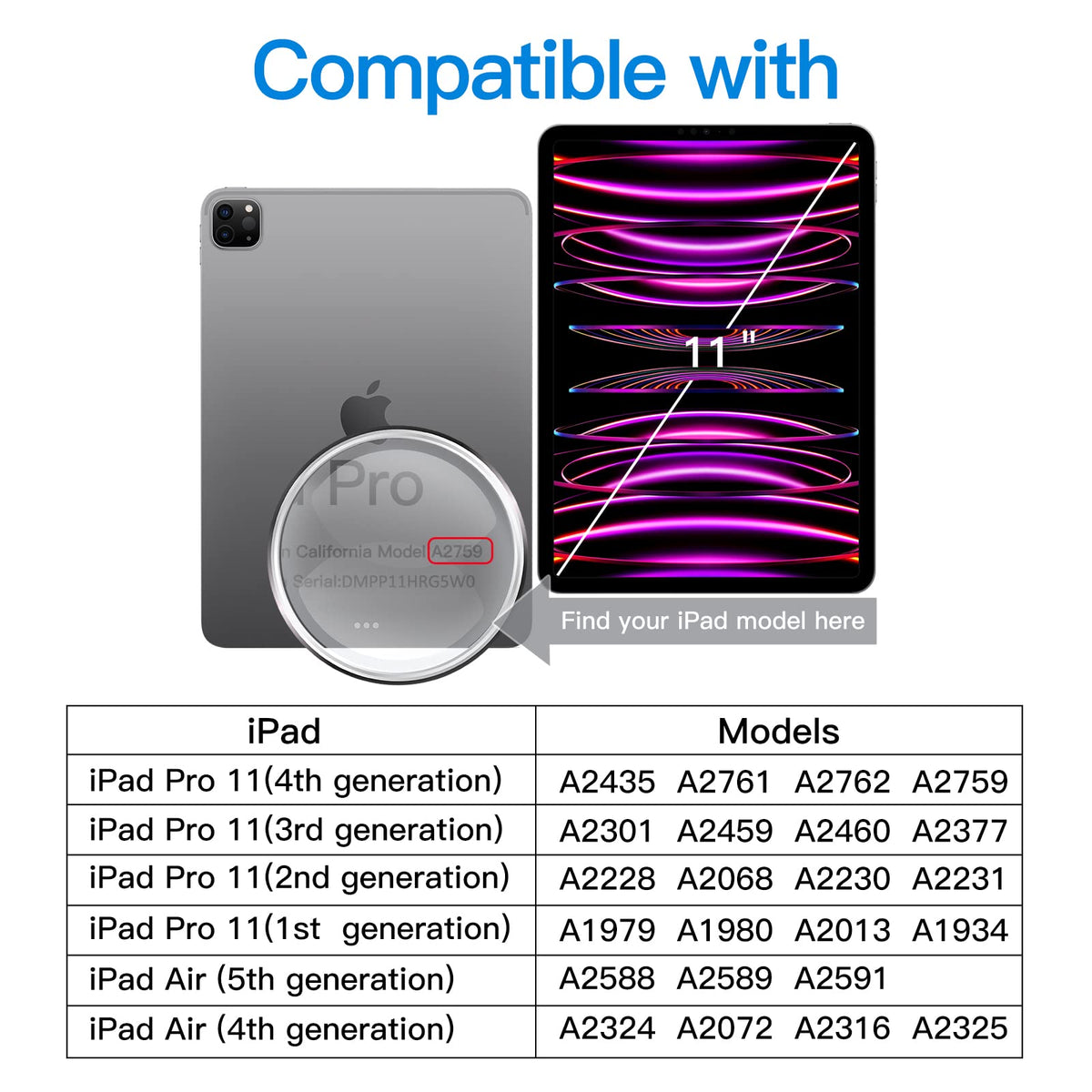 JETech Screen Protector for iPad (A16) 11th/10th Gen, 2-Pack