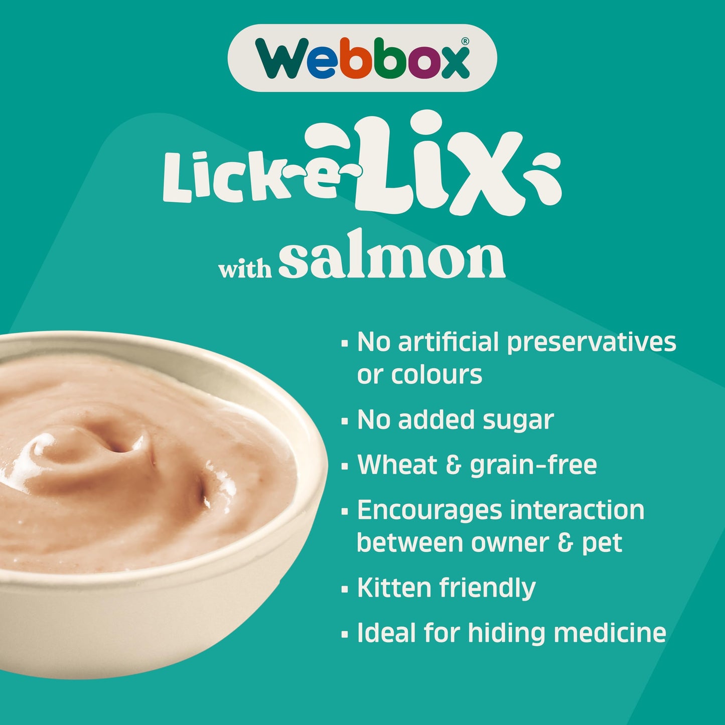 Webbox Lick-e-Lix Cat Treats Variety Value Pack - Kitten Friendly, Grain Free, No Artificial Preservatives or Colours (50 Pack)