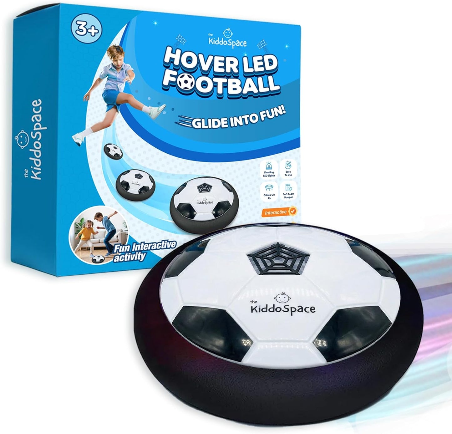 LED Hover Soccer Ball for Kids – Indoor Floating Soccer Toy with Lights - Hover Ball Game for Boys - Fun Sports & Outdoor Play Gift - Cool Birthday Toy for 4–12 Year Old Boys