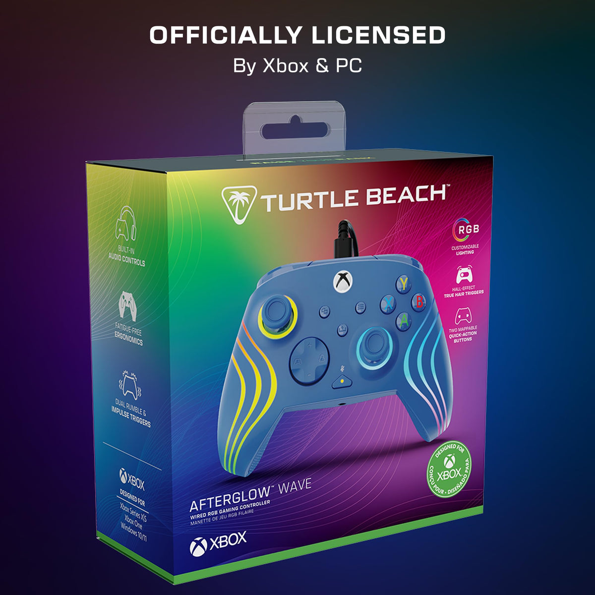 Turtle Beach Afterglow Wave Wired RGB Gaming Controller for XBOX & PC