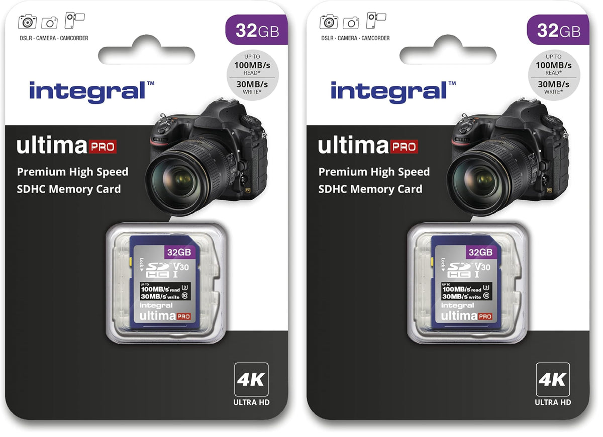 Integral 64GB SD Card 4K Ultra-HD Video High Speed SDXC V30 UHS-I U3 Class 10 Memory Card up to 100MB/s, Color May Vary