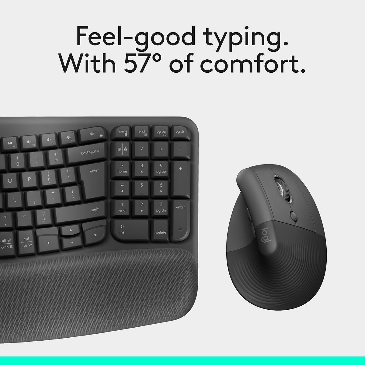 Logitech Wave Keys & Lift Vertical Mouse